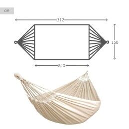 Aktive|Cama de Rede Aktive Bege 220 x 150 cm (2 Unidades)