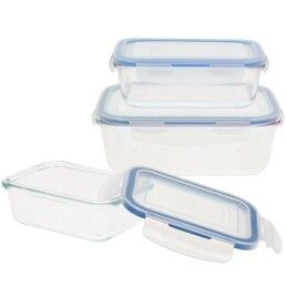 Max Home|Conjunto de Recipientes de Cozinha Herméticos Empilháveis Max Home 6 Unidades 23 x 7,5 x 17,5 cm