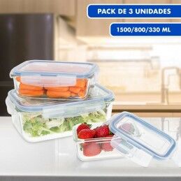 Max Home|Conjunto de Recipientes de Cozinha Herméticos Empilháveis Max Home 6 Unidades 23 x 7,5 x 17,5 cm