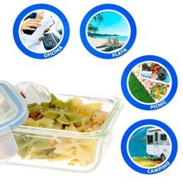 Max Home|Conjunto de Recipientes de Cozinha Herméticos Empilháveis Max Home 6 Unidades 23 x 7,5 x 17,5 cm