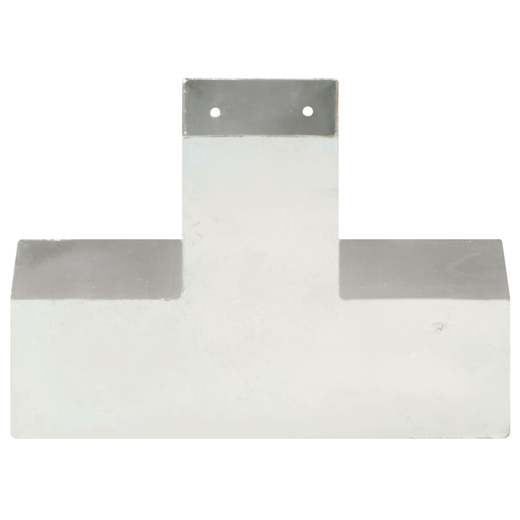 vidaXL Base para poste em forma de X 91x91 mm metal galvanizado