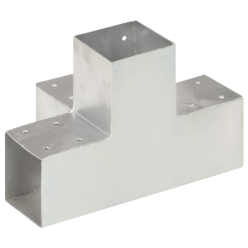 vidaXL Base para poste em forma de X 91x91 mm metal galvanizado