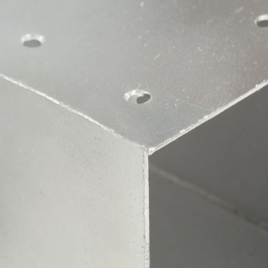 vidaXL Base para poste em forma de X 91x91 mm metal galvanizado