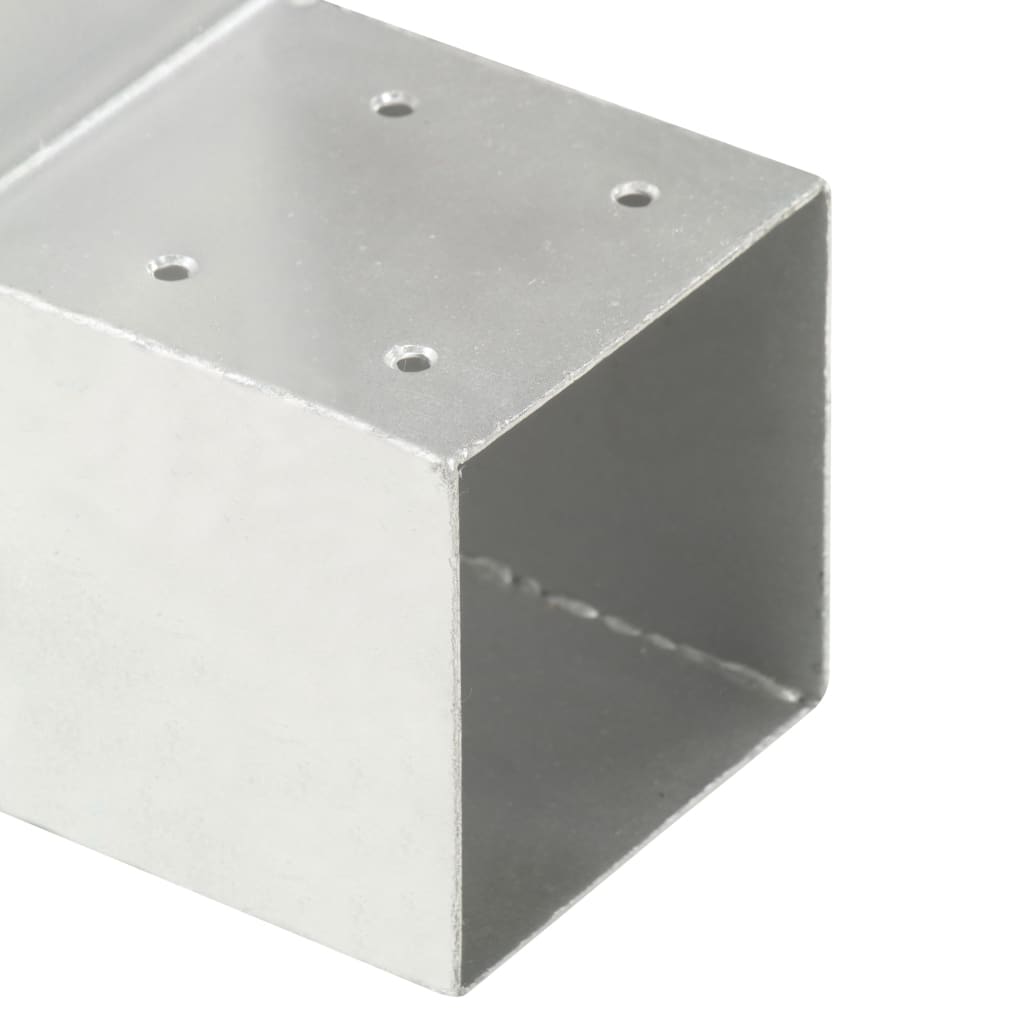 vidaXL Base para poste em forma de L 101x101 mm metal galvanizado