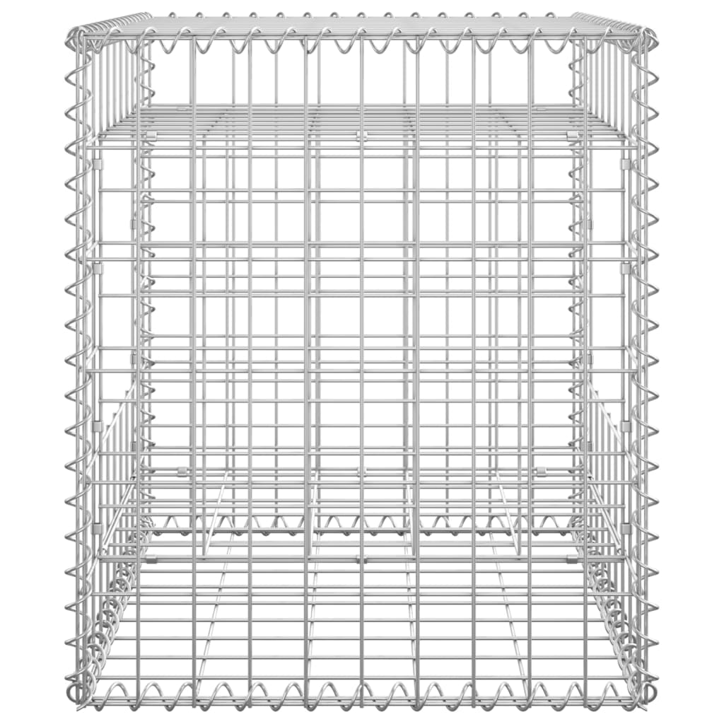 vidaXL Postes/cestos gabião 2 pcs 50x50x60 cm ferro