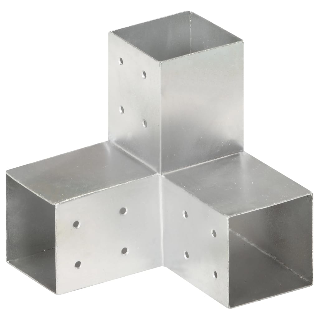 vidaXL Base para poste em forma de Y 81x81 mm metal galvanizado