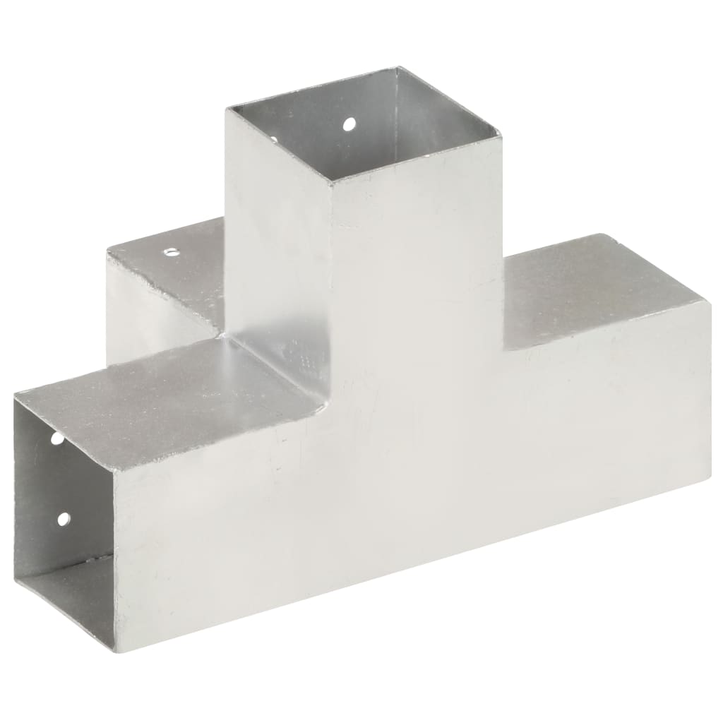 vidaXL Base para poste em forma de X 81x81 mm metal galvanizado