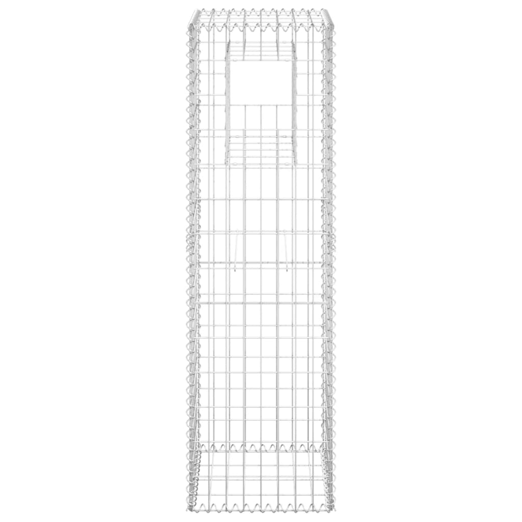 vidaXL Postes/cestos gabião 2 pcs 40x40x140 cm ferro