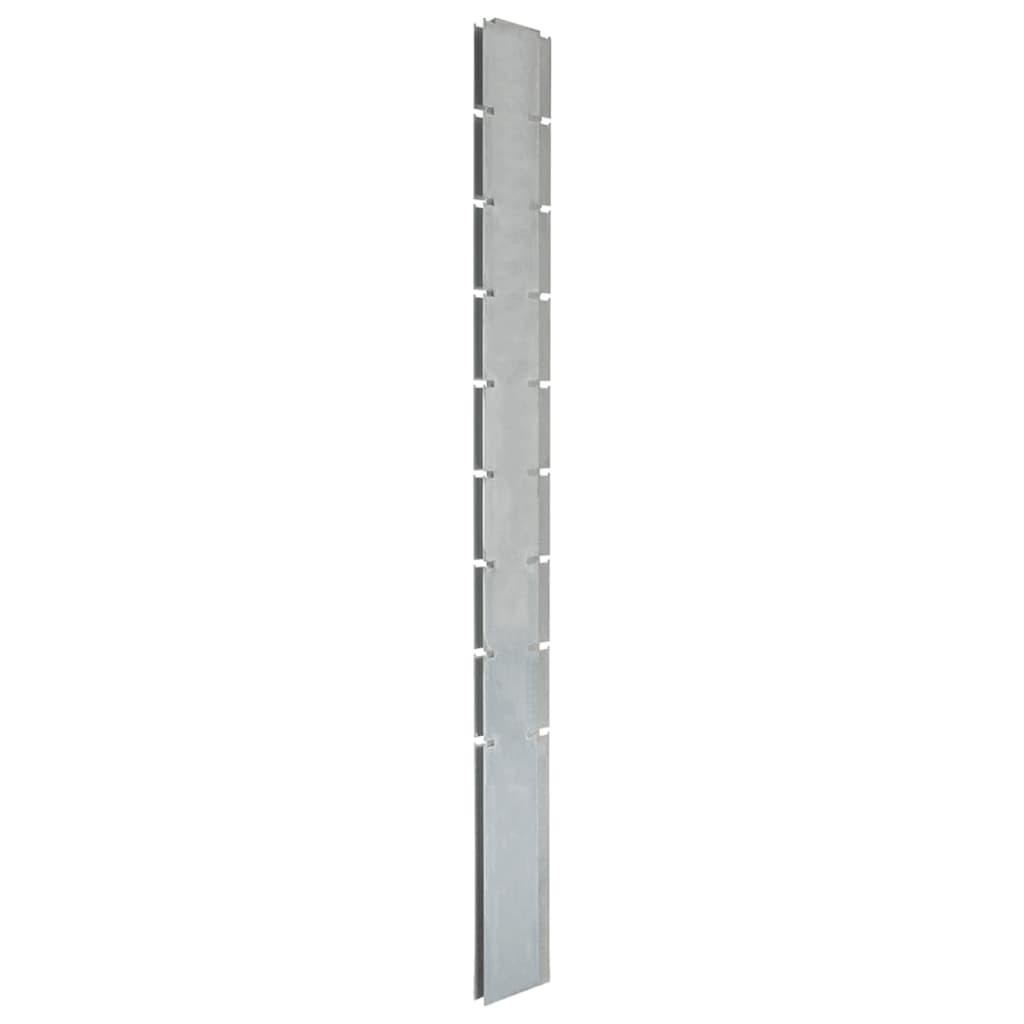 vidaXL Postes de vedação jardim 30 pcs 220 cm aço galvanizado prateado