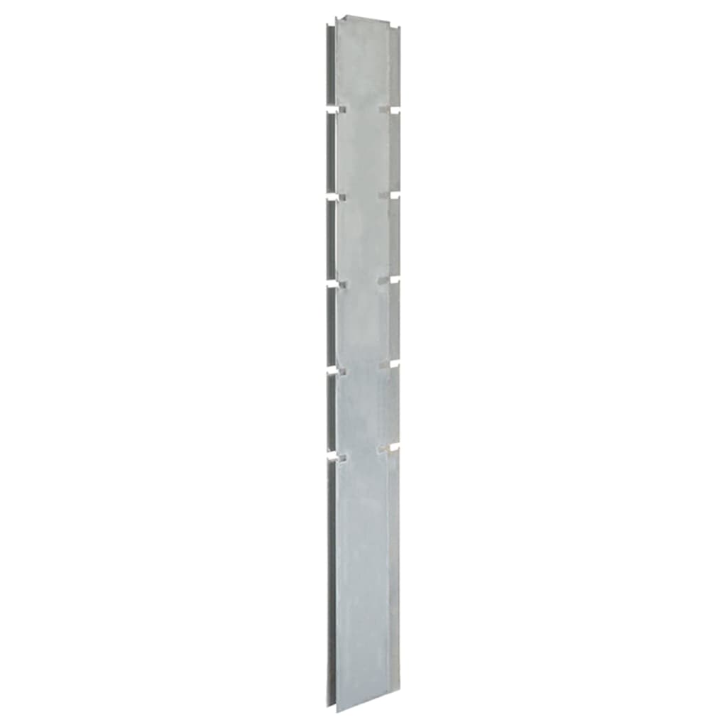 vidaXL Postes de vedação jardim 40 pcs 160 cm aço galvanizado prateado