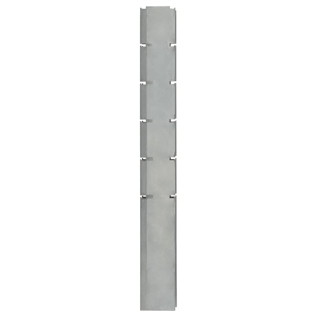 vidaXL Postes de vedação jardim 40 pcs 160 cm aço galvanizado prateado