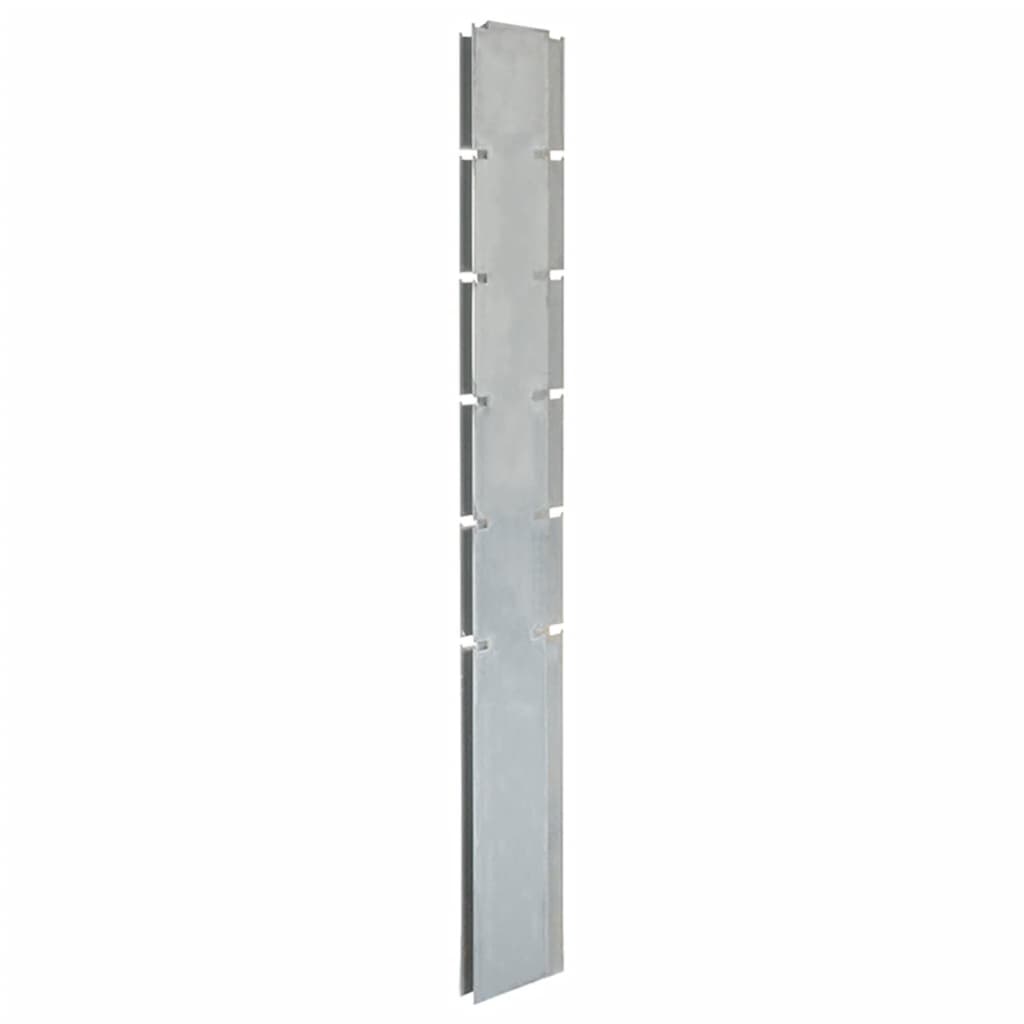 vidaXL Poste de vedação gabião 160 cm aço galvanizado prateado