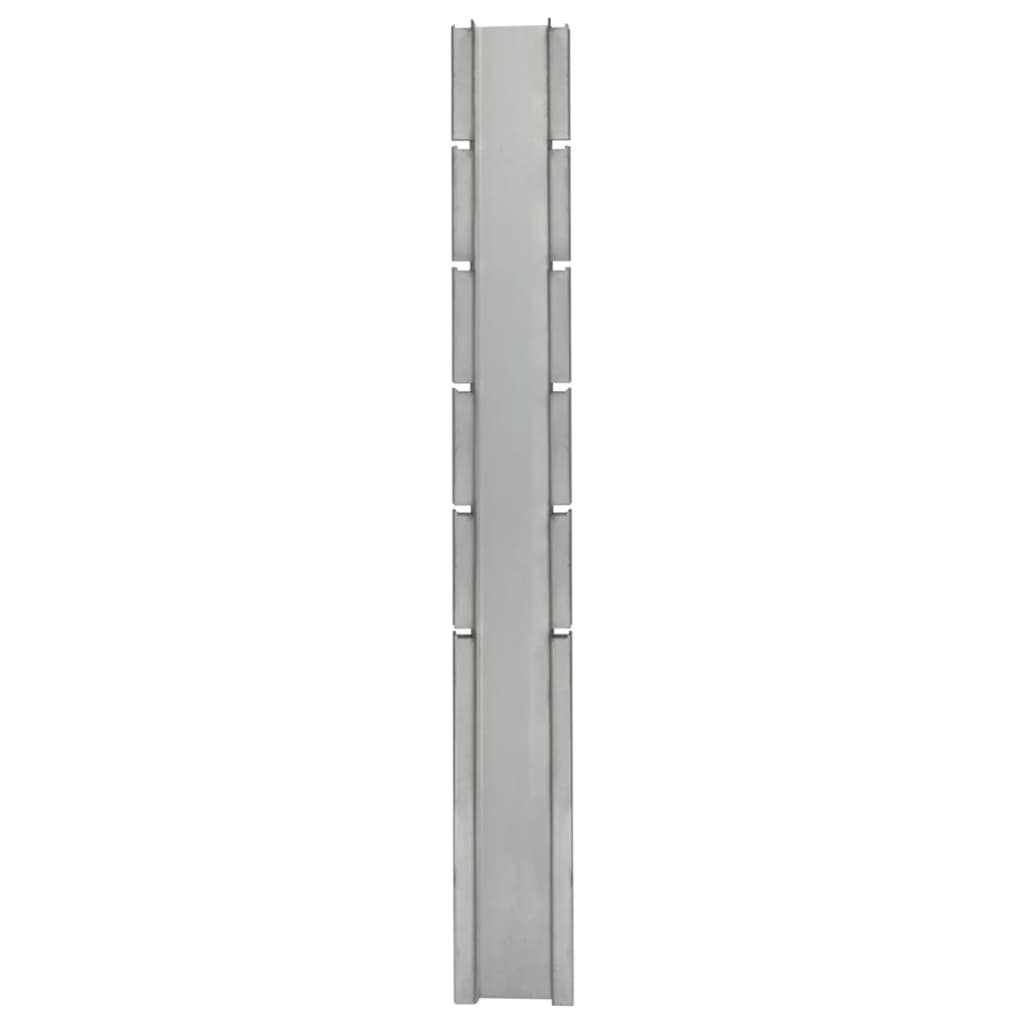 vidaXL Poste de vedação gabião 160 cm aço galvanizado prateado