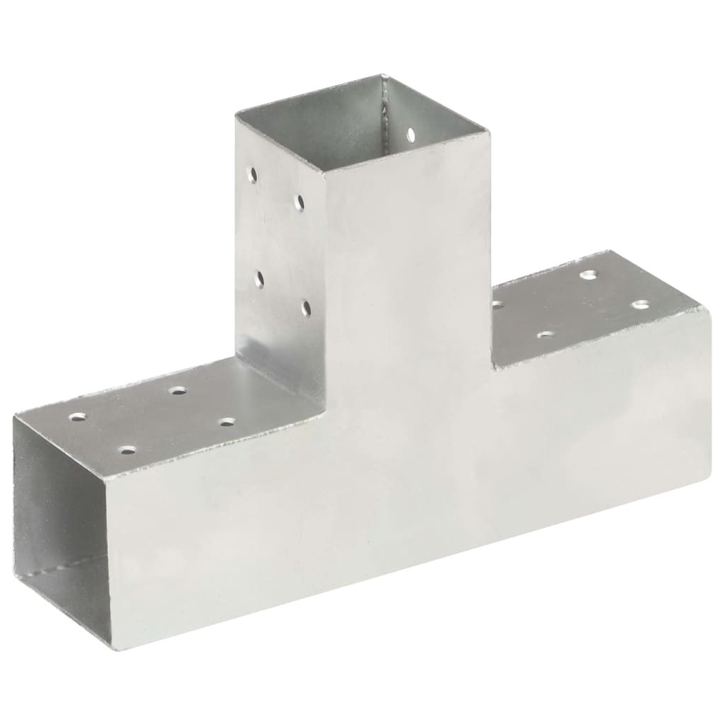 vidaXL Base para poste em forma de T 71x71 mm metal galvanizado