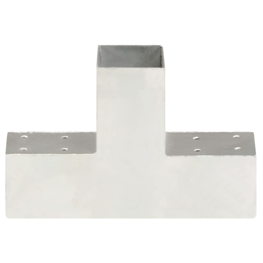 vidaXL Base para poste em forma de T 71x71 mm metal galvanizado