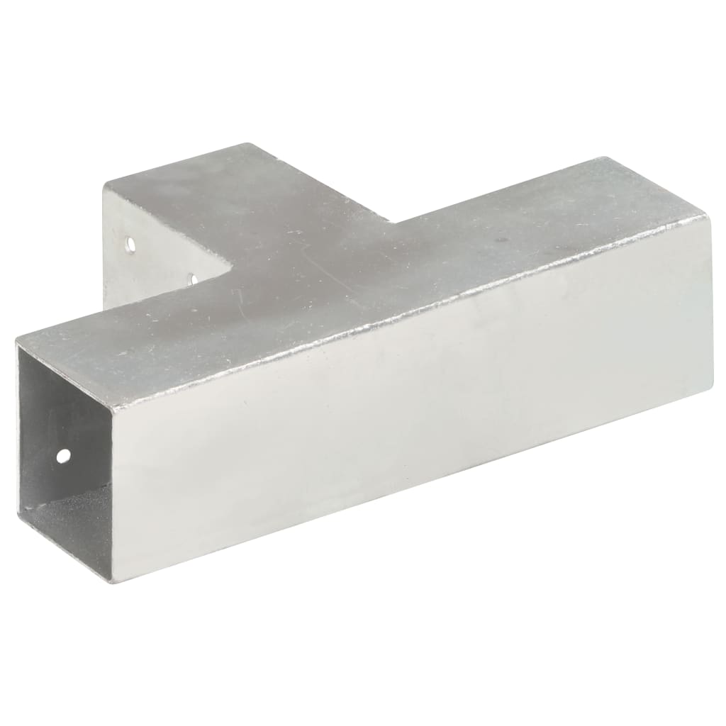 vidaXL Base para poste em forma de T 71x71 mm metal galvanizado