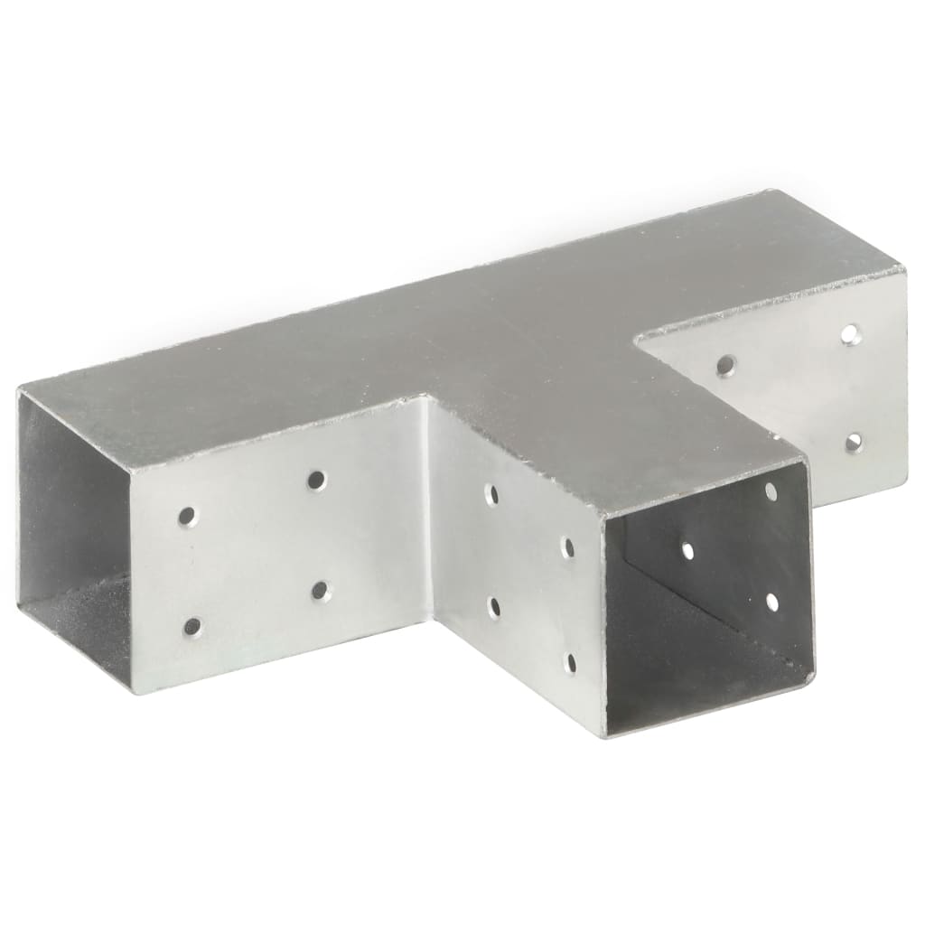 vidaXL Base para poste em forma de T 71x71 mm metal galvanizado