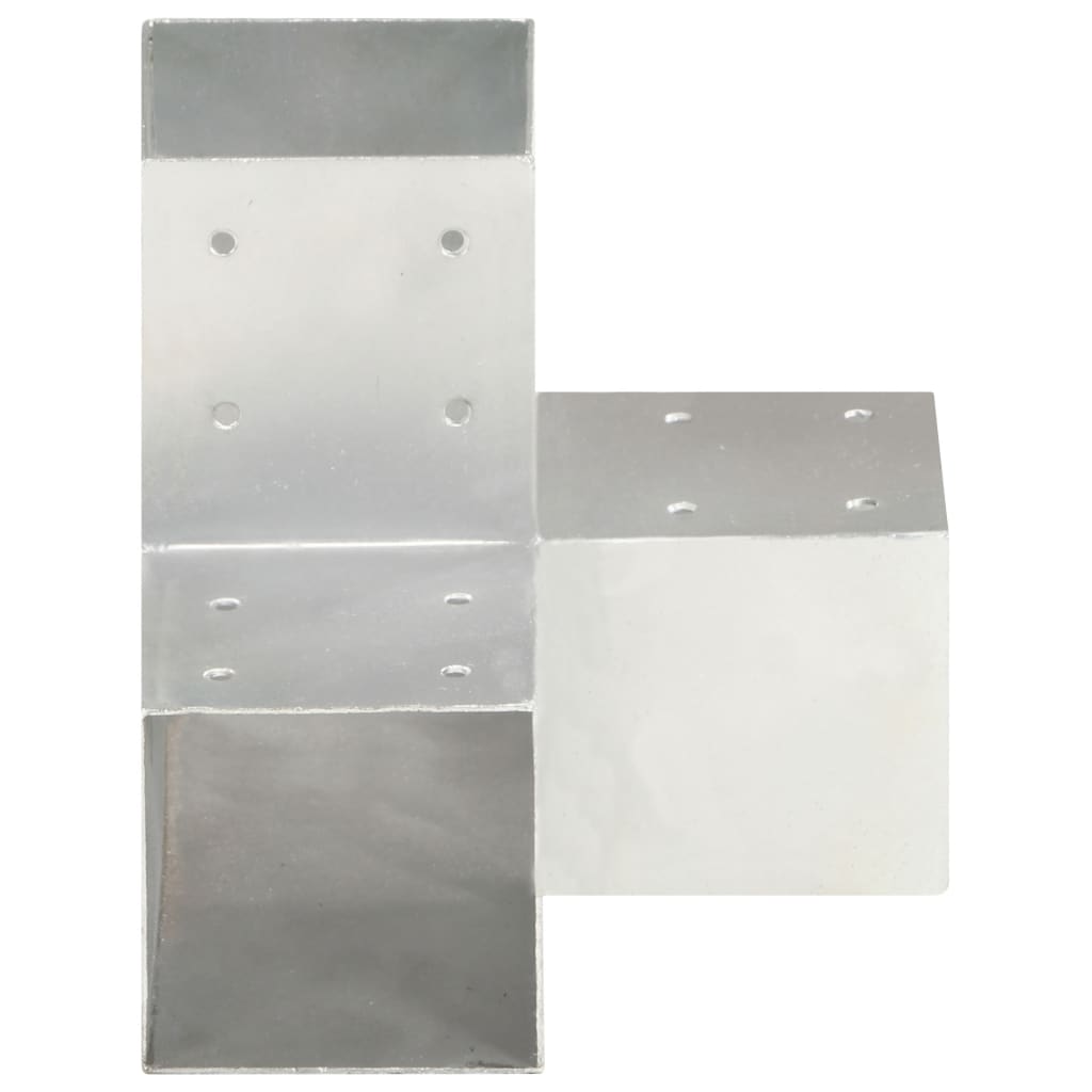 vidaXL Bases para poste em forma de Y 4 pcs 91x91 mm metal galvanizado