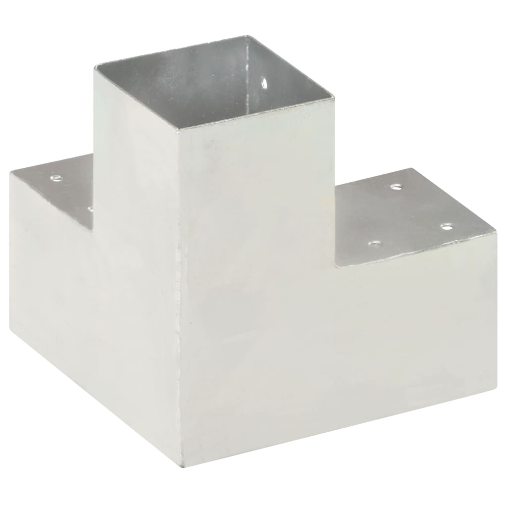 vidaXL Bases para poste em forma de Y 4 pcs 91x91 mm metal galvanizado