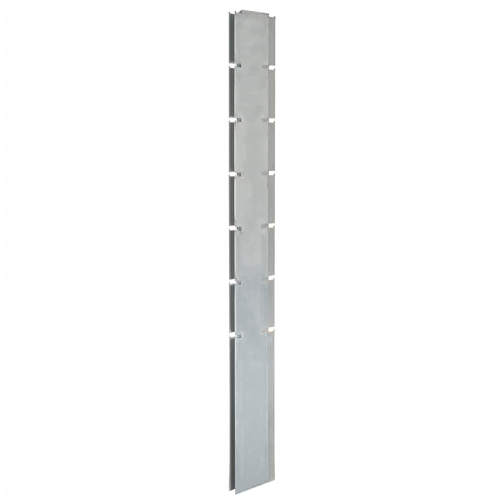 vidaXL Postes de vedação jardim 30 pcs 180 cm aço galvanizado prateado