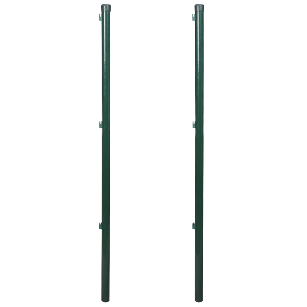 vidaXL Postes de cerca 2 pcs 200 cm