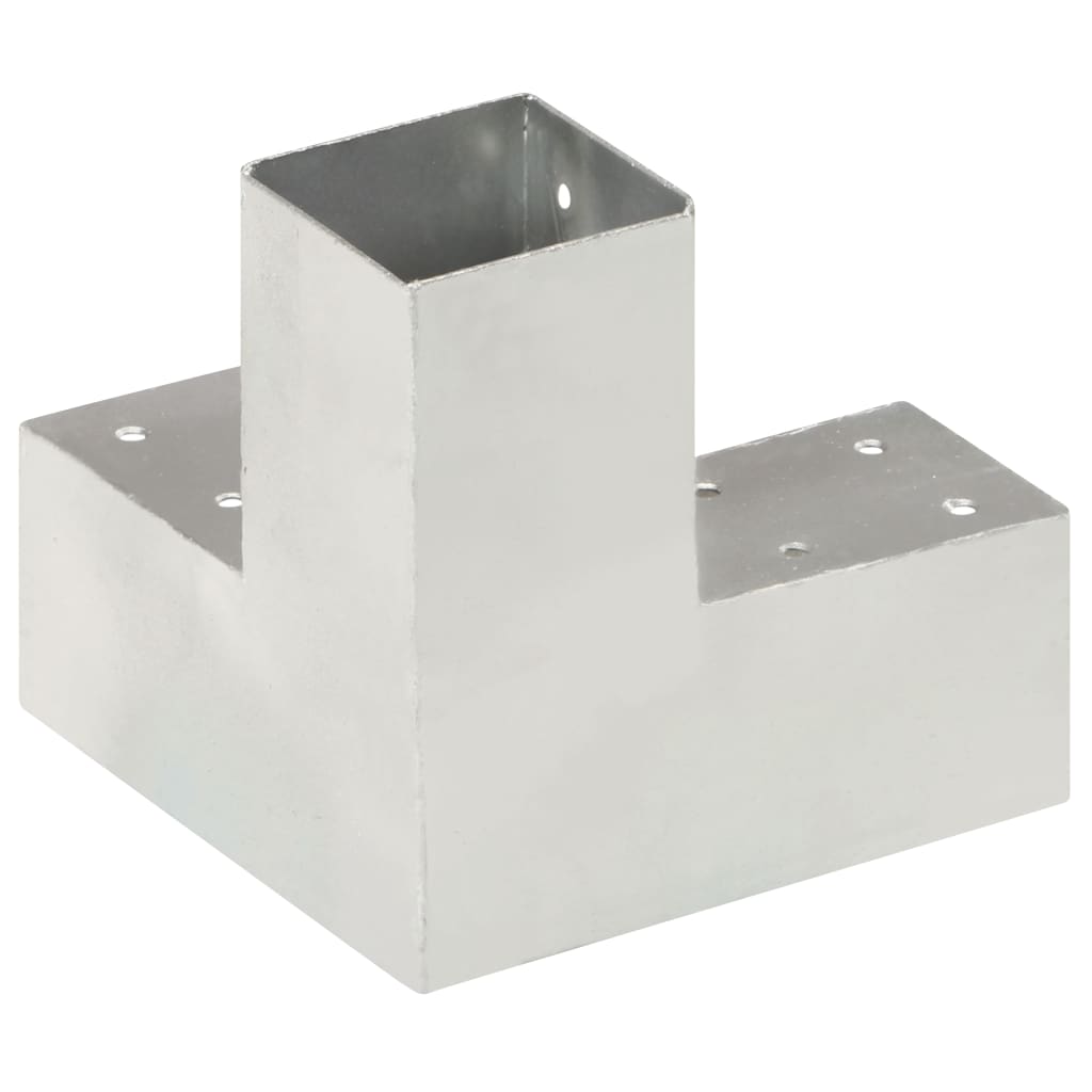 vidaXL Bases para poste em forma de Y 4 pcs 71x71 mm metal galvanizado