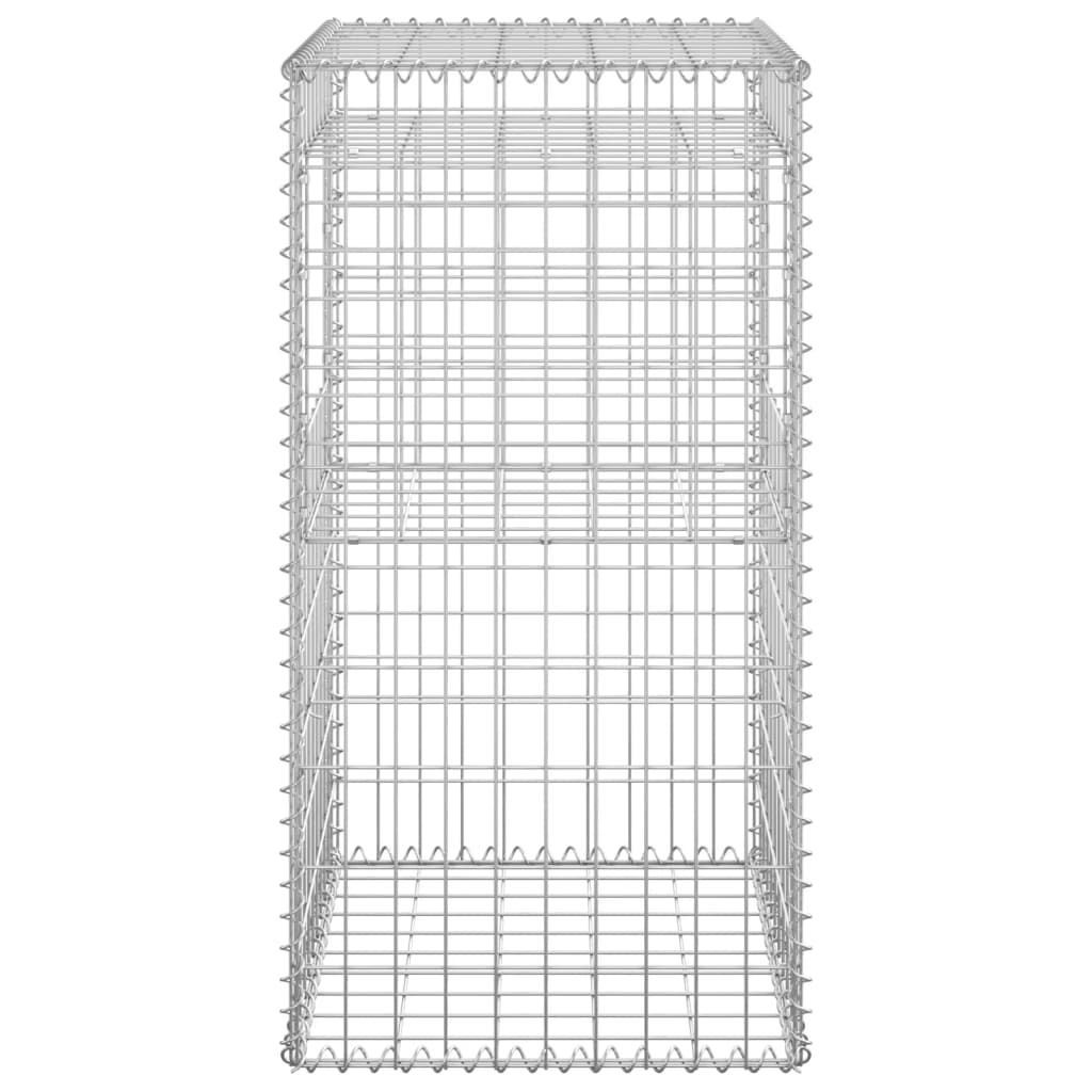 vidaXL Postes/cestos gabião 2 pcs 50x50x100 cm ferro