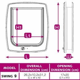 Ferplast|Peças sobressalentes Ferplast Swing 9 26,2 x 10,2 x 31,2 cm