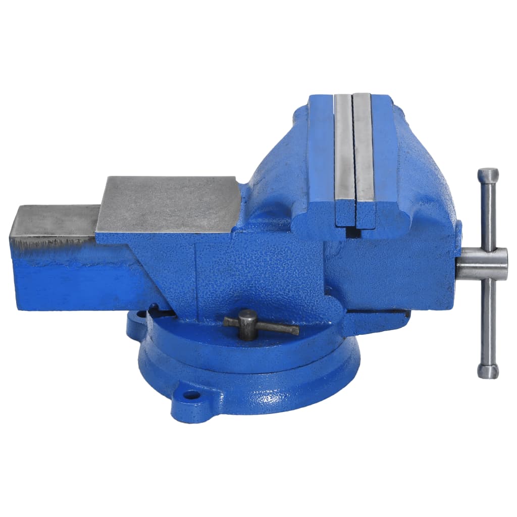 vidaXL Torno para bancada 125 mm ferro fundido azul