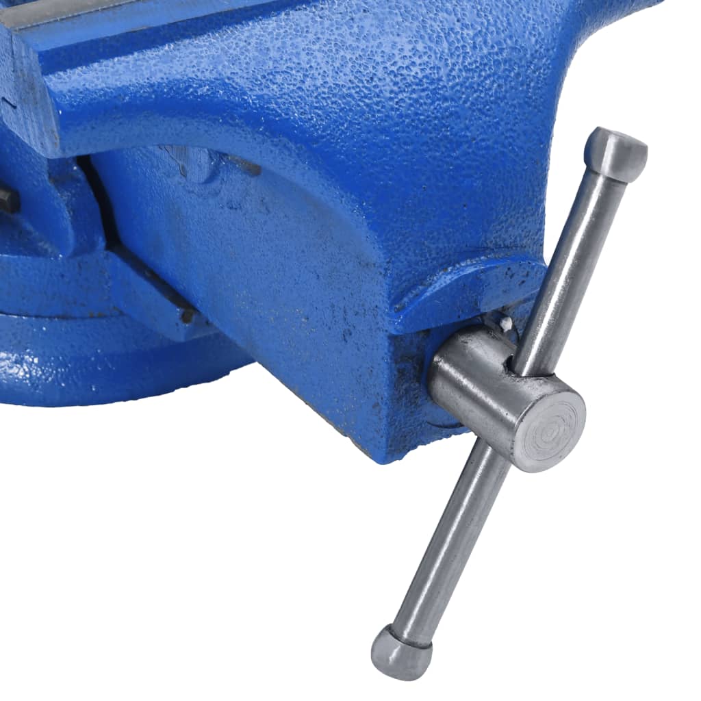 vidaXL Torno para bancada 125 mm ferro fundido azul