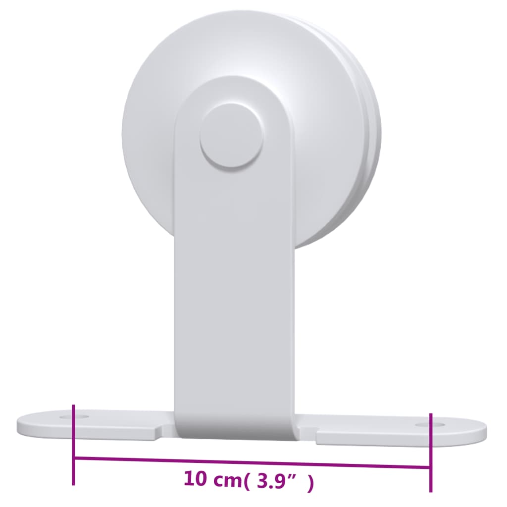 vidaXL Kit de ferragens para porta deslizante 183 cm aço branco