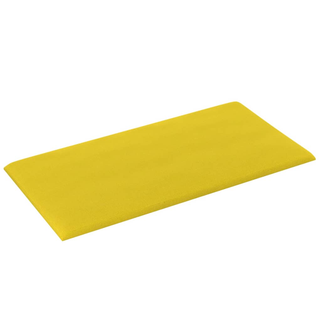 vidaXL Painel de parede 12 pcs 60x30 cm tecido 2,16 m² amarelo-claro