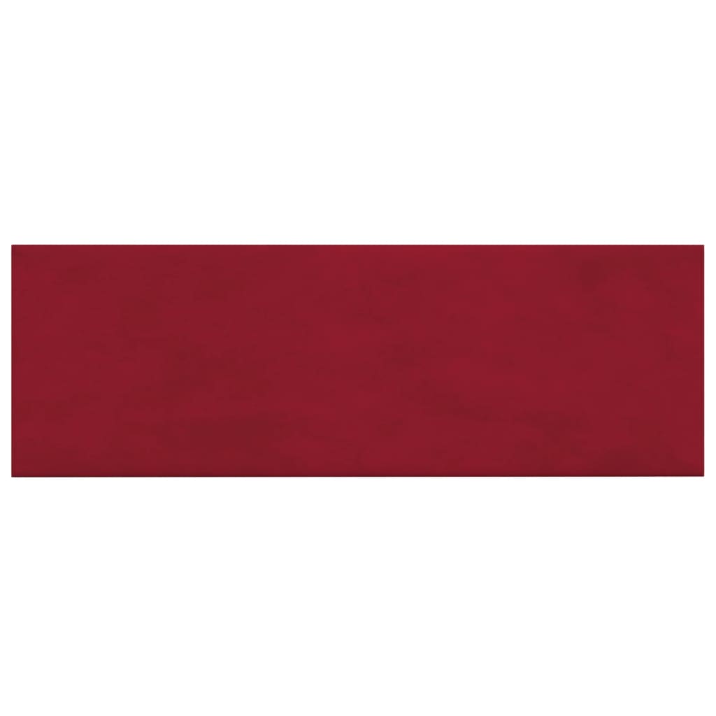 vidaXL Painel de parede 12 pcs 90x30 cm veludo 3,24 m² vermelho tinto