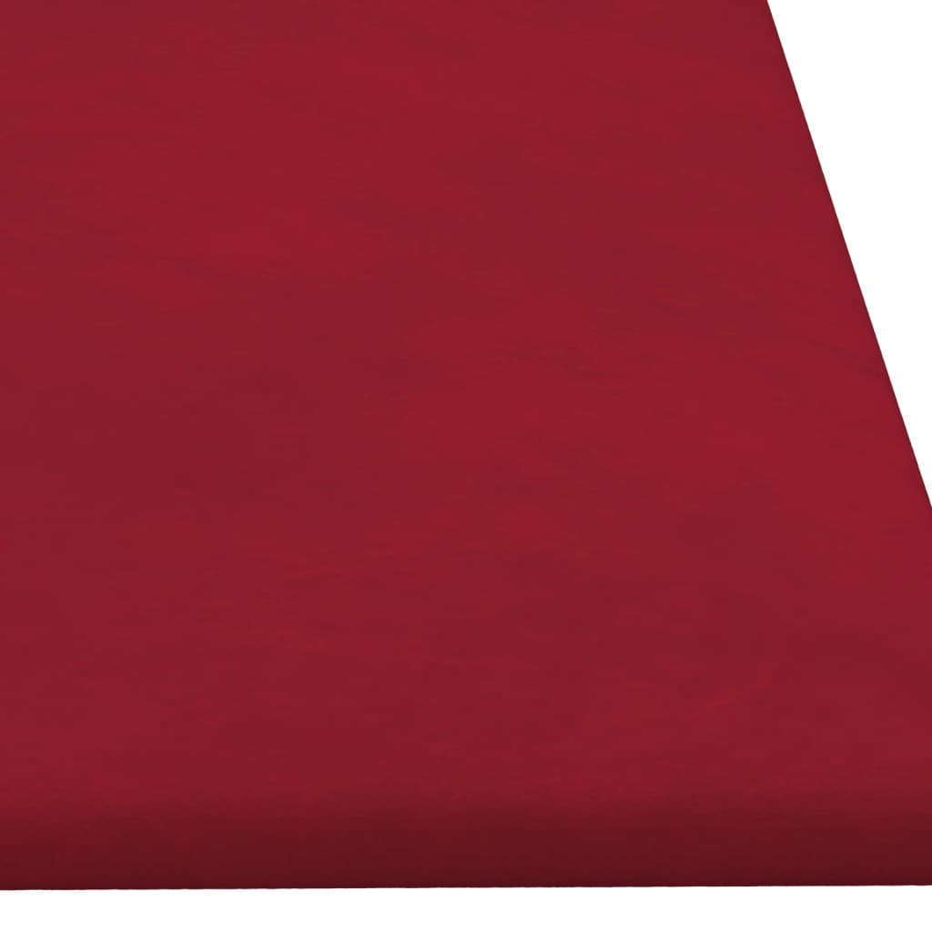 vidaXL Painel de parede 12 pcs 90x30 cm veludo 3,24 m² vermelho tinto