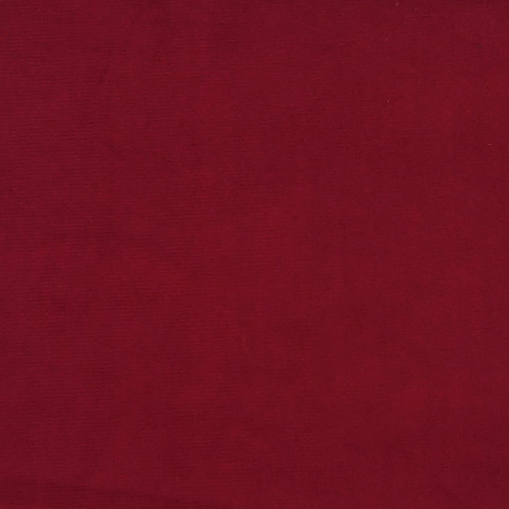 vidaXL Painel parede 12 pcs 60x15 cm veludo 1,08 m² vermelho tinto