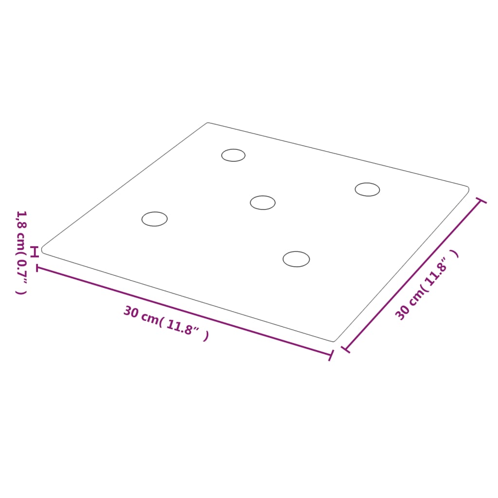 vidaXL Painel parede 12 pcs 30x30cm couro artificial 1,08 m² castanho