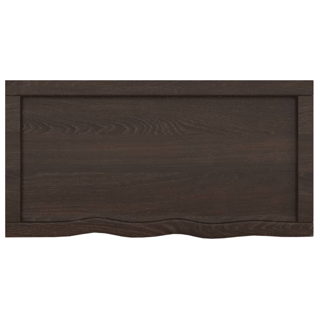 vidaXL Bancada p/ WC 80x40x(2-4)cm madeira tratada maciça castanho