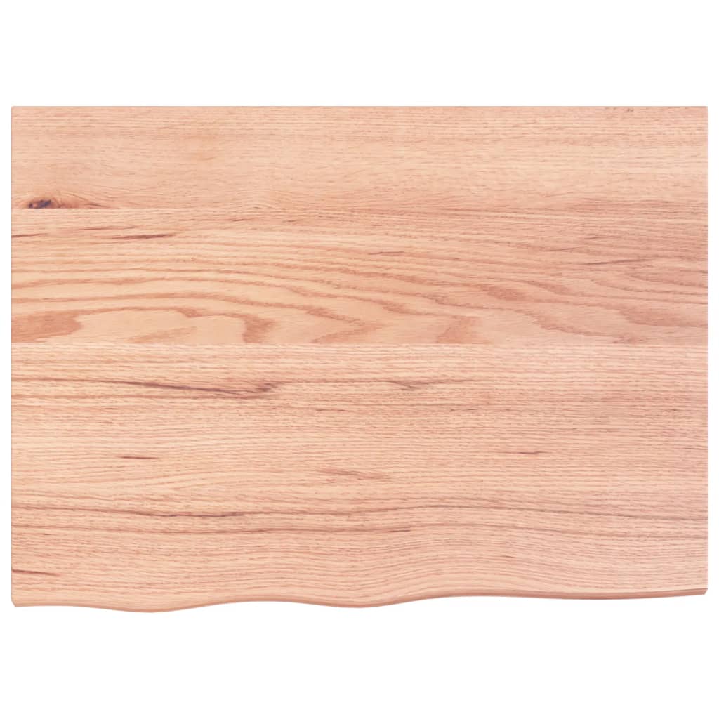 vidaXL Bancada p/ WC 80x60x2 cm madeira maciça tratada castanho-claro