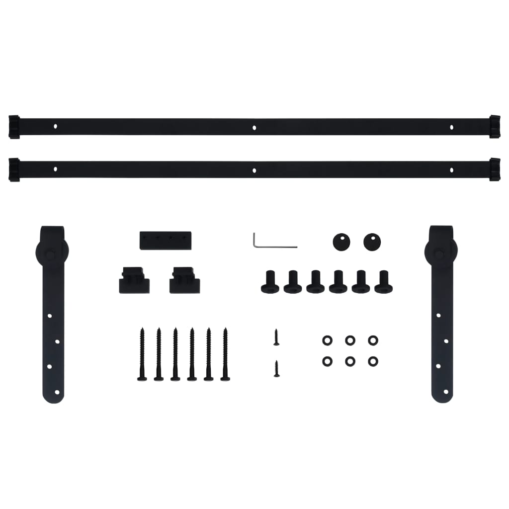 vidaXL Mini kit para armário deslizante aço carbono 183 cm