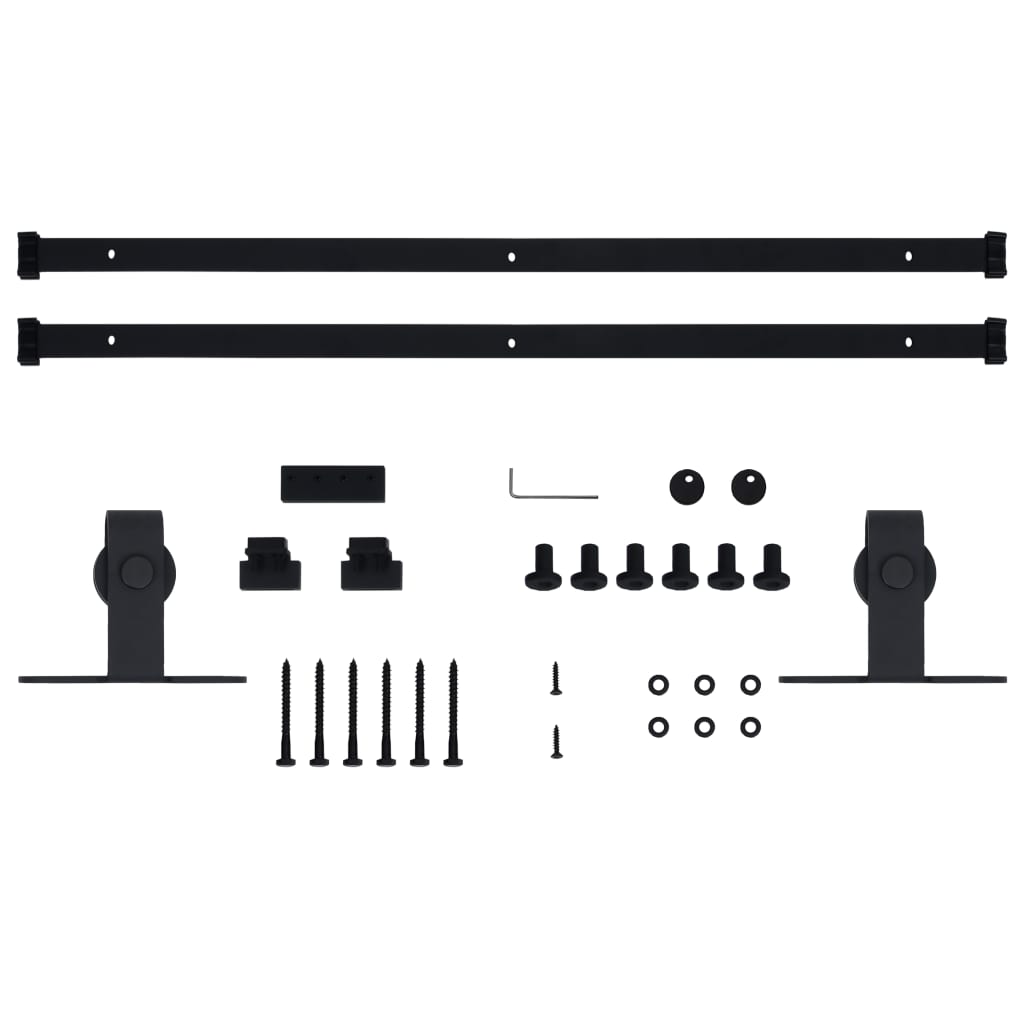 vidaXL Mini kit para armário deslizante aço carbono 200 cm