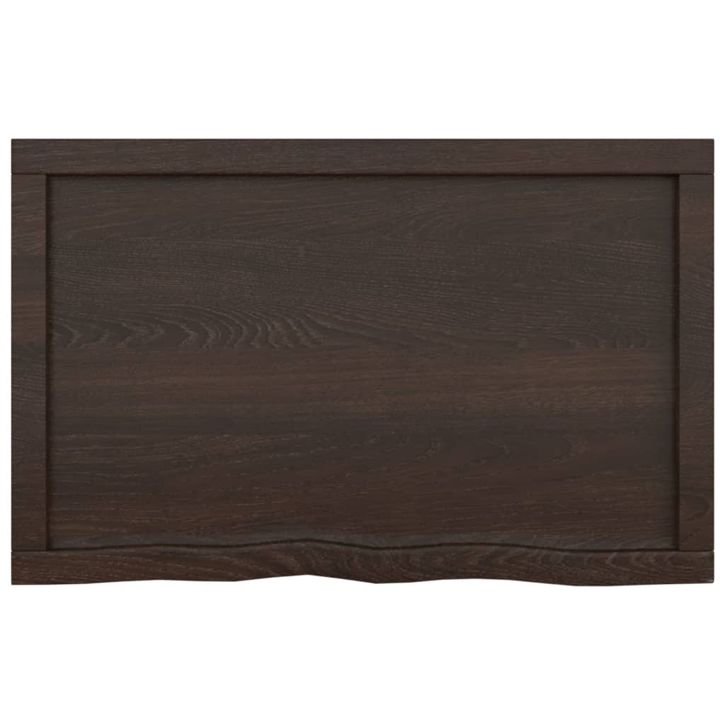 vidaXL Bancada p/ WC 80x50x(2-4)cm madeira tratada maciça castanho