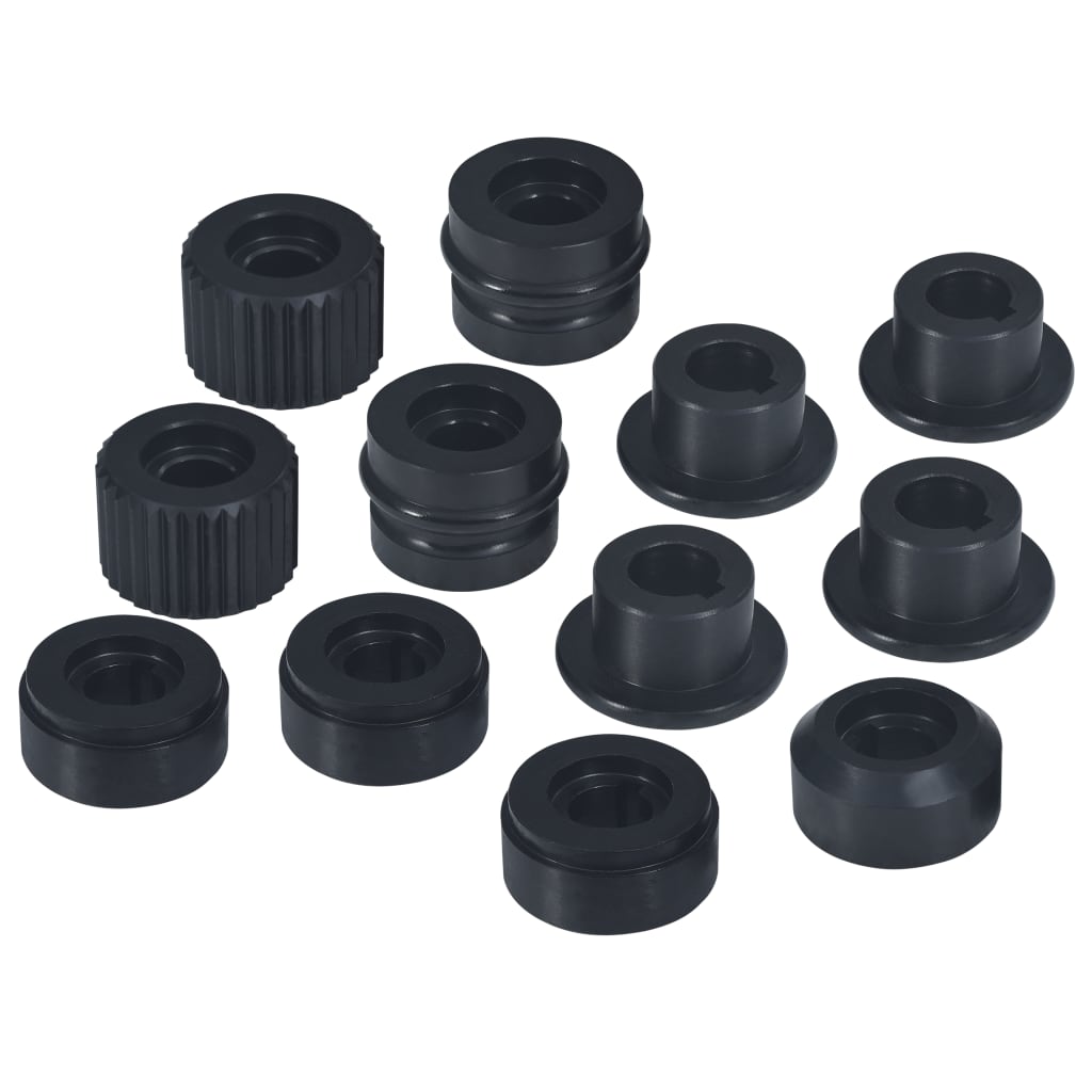 vidaXL Porcas de flange para máquina curvadora de tubos 12 pcs aço