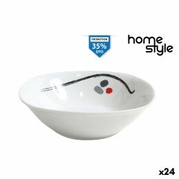 Inde|Conjunto para Aperitivos Inde Bambu Porcelana 29 x 18 x 6 cm Tacho x 2 (6 Unidades)