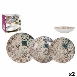 Inde|Conjunto para Aperitivos Inde Bambu Porcelana 29 x 18 x 6 cm Tacho x 2 (6 Unidades)