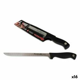 Quttin|Conjunto de Facas Quttin Nero Preto Prateado 3 Peças (12 Unidades)