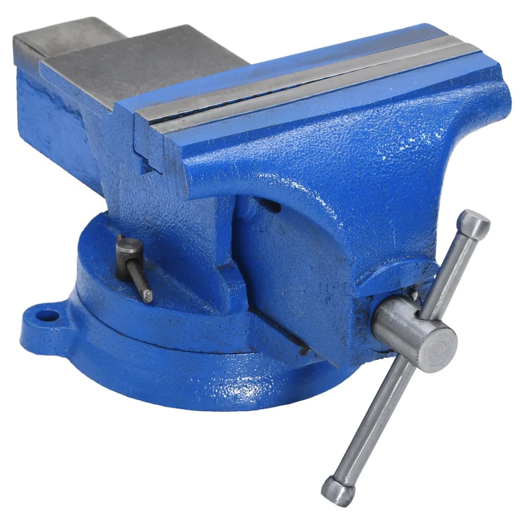 vidaXL Torno para bancada 150 mm ferro fundido azul