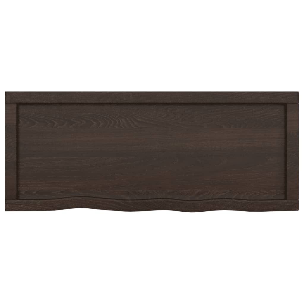 vidaXL Bancada p/ WC 100x40x(2-4)cm madeira tratada maciça castanho