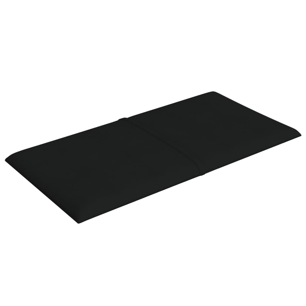 vidaXL Painel de parede 12 pcs 30x15 cm tecido 0,54 m² preto