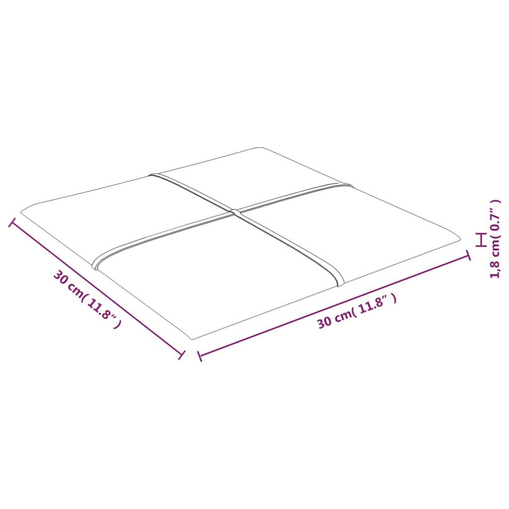 vidaXL Painel de parede 12 pcs 30x30 cm veludo 1,08 m² cinza-escuro