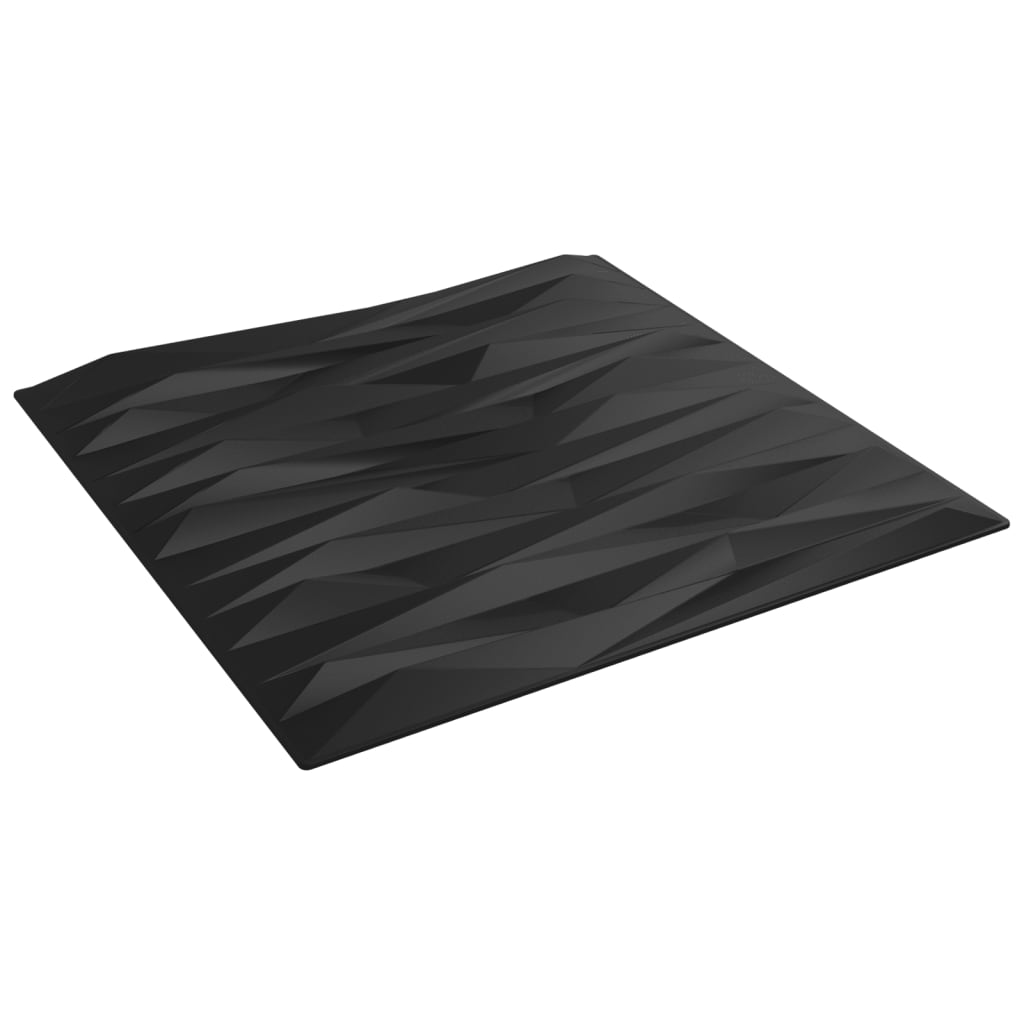 vidaXL Painéis de parede 24 pcs 50x50 cm 6m² XPS pedra preto